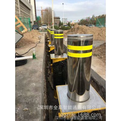 全自动液压升降柱升降路障防恐全自动升降柱不锈钢挡车柱***