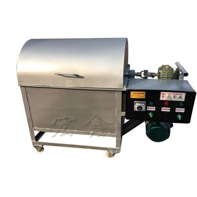 00菜籽茶籽炒货机 滚筒式辣椒花生米炒货机 50斤芝麻炒锅山东 曲阜市