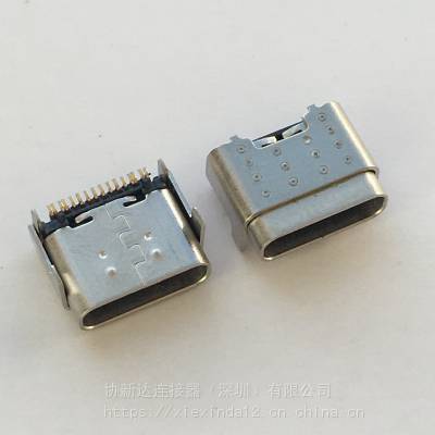 TYPE-C母头 双壳 防水16P 板上 四脚插板 防水IPX7