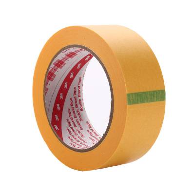 3M244美纹纸胶 黄色和纸无痕防焊保护胶带 耐高温汽车喷漆保护遮蔽胶纸