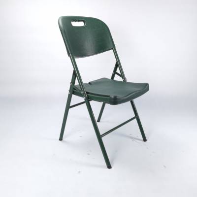 折叠吹塑椅 军绿折叠凳 鲁军厂家 单兵折叠椅 士兵学习椅