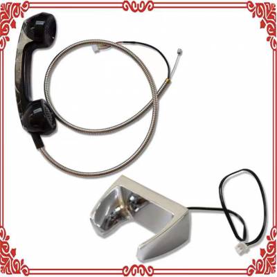电话手柄 AFT-HS-01，圆形-金属软管-不带转接头-4Pin接口。