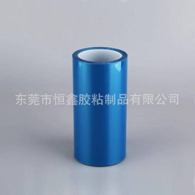 双层蓝色pet硅胶保护膜模切加工pet保护膜不残胶手机屏幕保护膜
