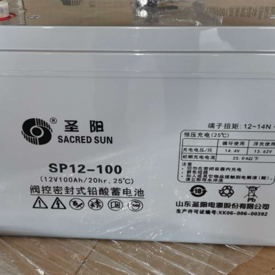 圣阳12V100AH阀控密封式铅酸蓄电池SP-100(C20)