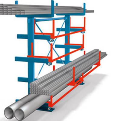 重型悬臂货架使用要求 9米管材放置架 切管机旁钢管货架
