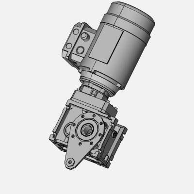 迈传蜗轮减速机SJKM050-66.67-Y0.37KW/4-MC带扭力臂