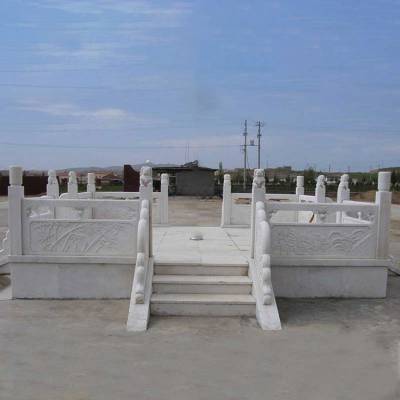 河边石头护栏供应厂家定制旗台石栏杆寺院青石栏板