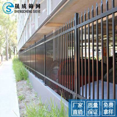 阳江私立全封闭学校外墙防爬栅栏 超高带弯头标枪防爬护栏定制