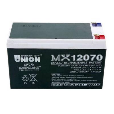 友联蓄电池 MX12070 12V7AH铅酸免维护电池 消防后备 应急发电机用
