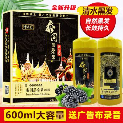 孝丰堂泰国黑桑果自然黑植物染发膏女用泡泡染地摊展会热销新产品