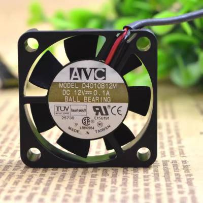 D4010B12M 12V 0.1A 4010 4CM 2线 加湿器 微型机箱 散热风扇 AVC