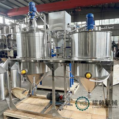食用油精滤机组 油脂去杂质提纯机 微型油坊植物油精炼加工机