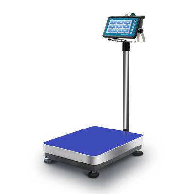 触摸屏储存电子秤taimai100kg不干胶打印台秤