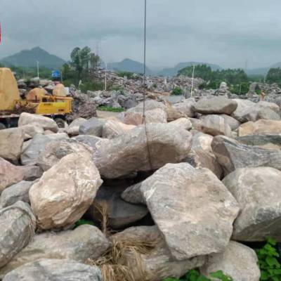 泰山石切片摆景水系庭院门外石敢当大型原石 鼎诚园林