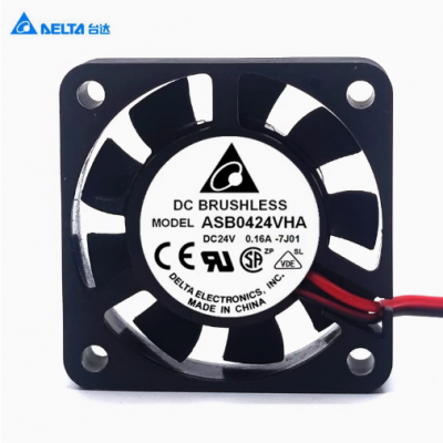 台达ASB0424VHA DC24V 0.16A 4010双滚珠轴承散热风扇40*40*10MM