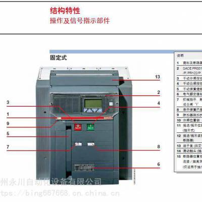 E1N800 R400 PR121/P-LI FHR NS 分励脱扣器 额电流800A 固定式框架