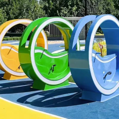 网红发电单车广场互动发电单车喷泉景区单车喷泉