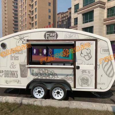 复古餐车定制多功能咖啡奶茶冰淇淋车移动营地商用美食小吃售卖