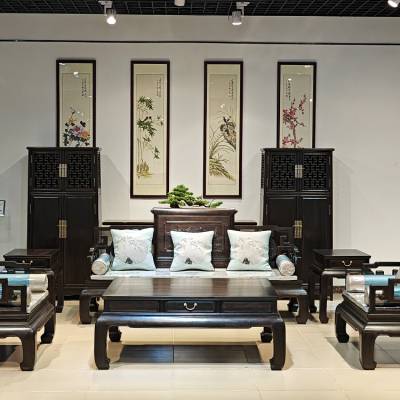 新中式全实木沙发组合现代简约大小户型禅意木质客厅轻奢全套家具
