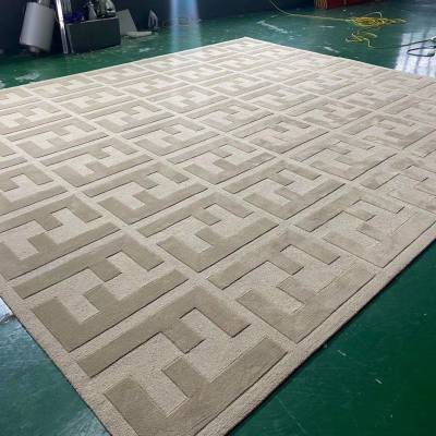 纯羊毛手工艺术地毯 来图可定制 工厂免费供样 现场测绘,量身设计