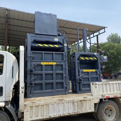 二手编织袋液压打包机 废旧品打包机 塑料膜打包机 立式液压打包机