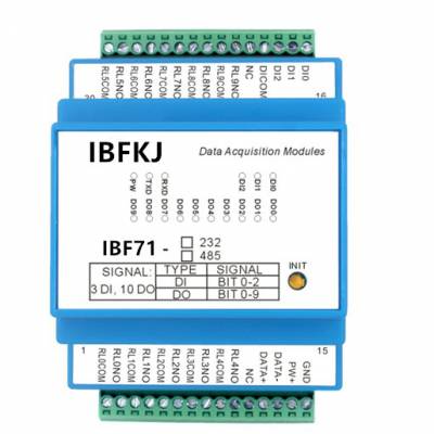 开关量转485/232 干节点转RJ45 采集模块 电平开关转RS485-232