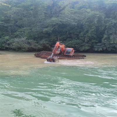 广州清理河道挖机船租赁