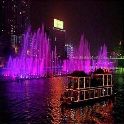 广场音乐喷泉 嵌入水底灯 水下中孔彩灯 水池景观 喷泉景观