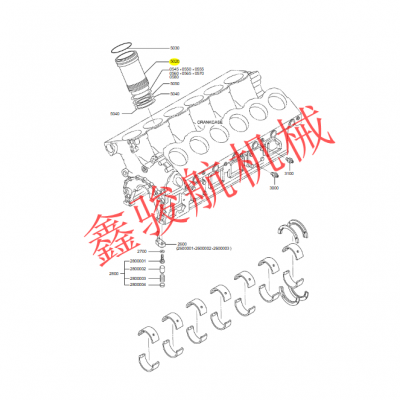 适用于MITSUBISHI发动机S12A2发动机配件 缸套/缸套组件32607-03400/32507-07400