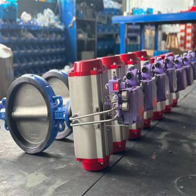 D671X-16C气动中线衬橡胶环保防腐对夹式蝶阀