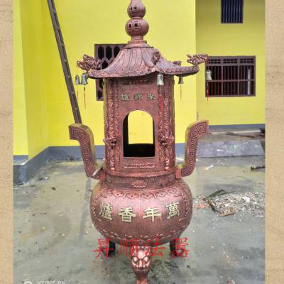 温州苍南定制丽水铸铁元宝炉生铁烧纸炉大型化钱炉