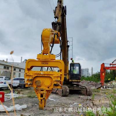 定制光伏工程用静态液压压桩机 水泥桩建筑振动锤伸桩打桩机