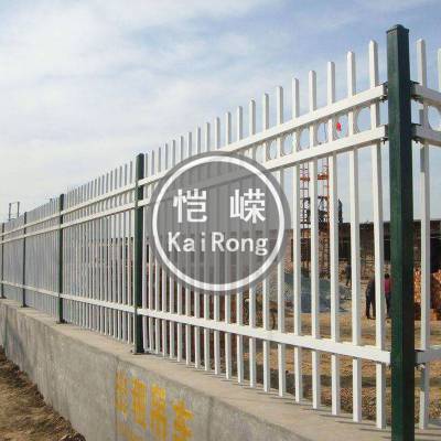 厂区锌钢围墙护栏 小区公司学校锌钢护栏围墙 恺嵘弯弧防爬围墙护栏