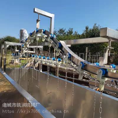 A链式挂钩猪头烫头毛机 转挂式猪头烫池配套型