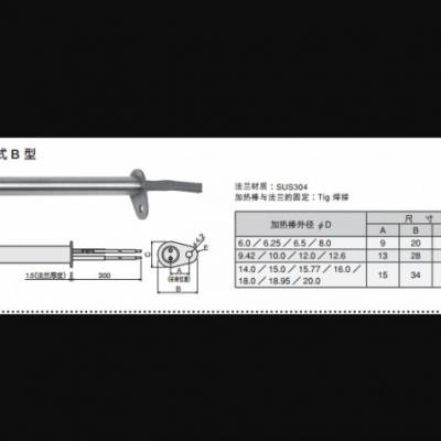 日本八光HAKKO带法兰加热棒B型成都西野贵阳代理