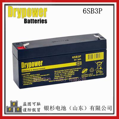 原装Drypower蓄电池6SB3P测试设备 应急照明用6V-3AH铅酸储能电池