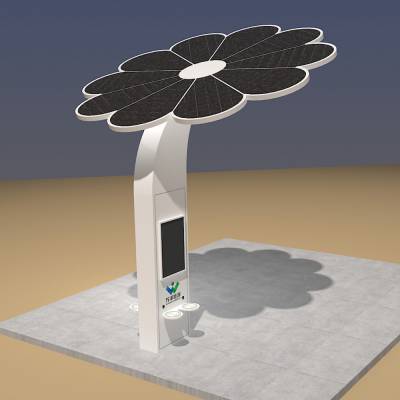 光伏花朵发电 太阳能发电花太阳能遮阳伞 低碳照明设备
