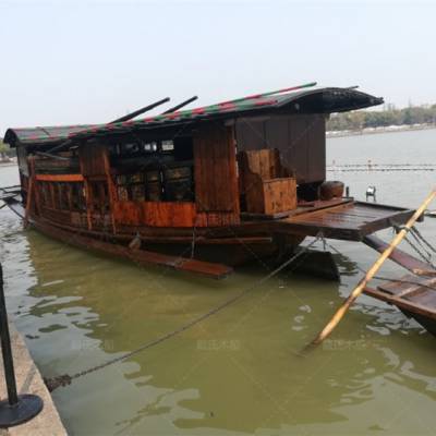 四川成都木船厂家定制8米防腐景观红船