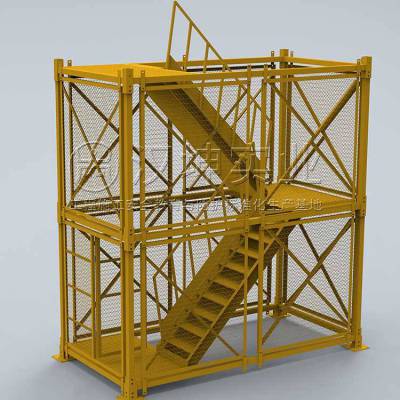组合式梯笼 安全梯笼设计方案 路桥施工爬梯 汉坤实业