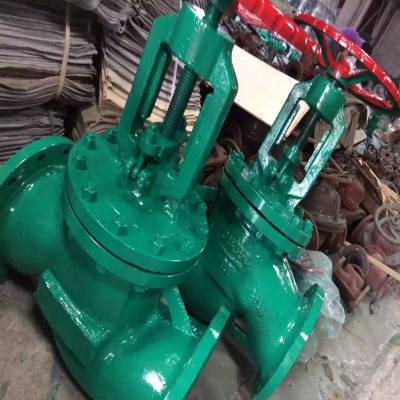 江阴DN100 J944F46-10/6C直通式衬四截止阀 衬氟法兰截止阀批发