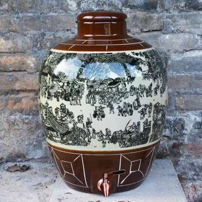10斤酒坛子 仿古工艺藏酒坛20斤30斤装 定做50斤100斤大酒缸厂家