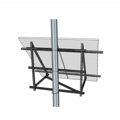 太阳能供电系统紧固连接件抱杆监控光伏支架