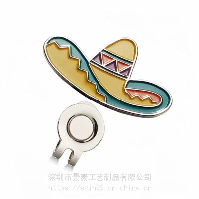 景豪 制作金属帽夹加工 金属徽球叉定制