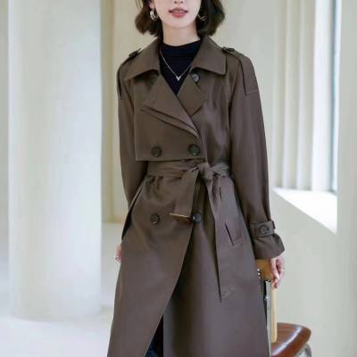 桑蚕丝连衣裙新款高定风衣品牌女装批发真丝大码中老年女装